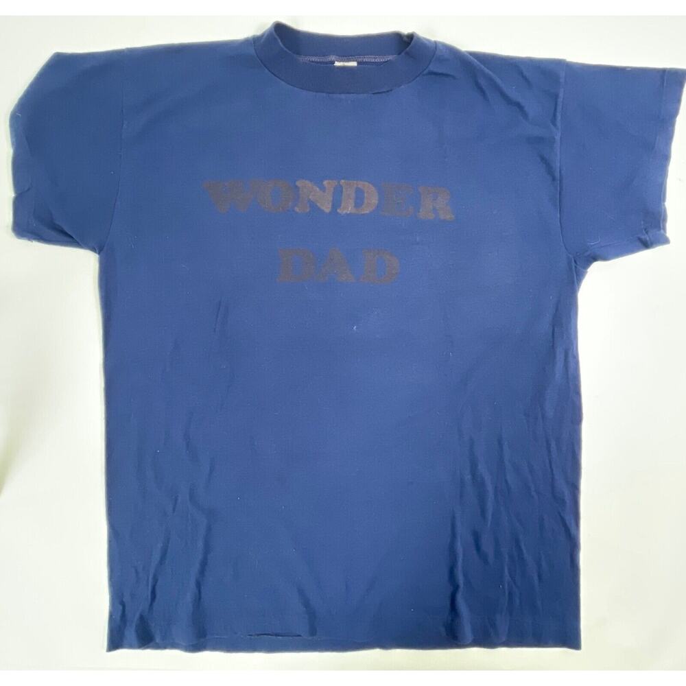 Vintage Single Stitch "Wonder Dad" Shirt Large Single Stitch
